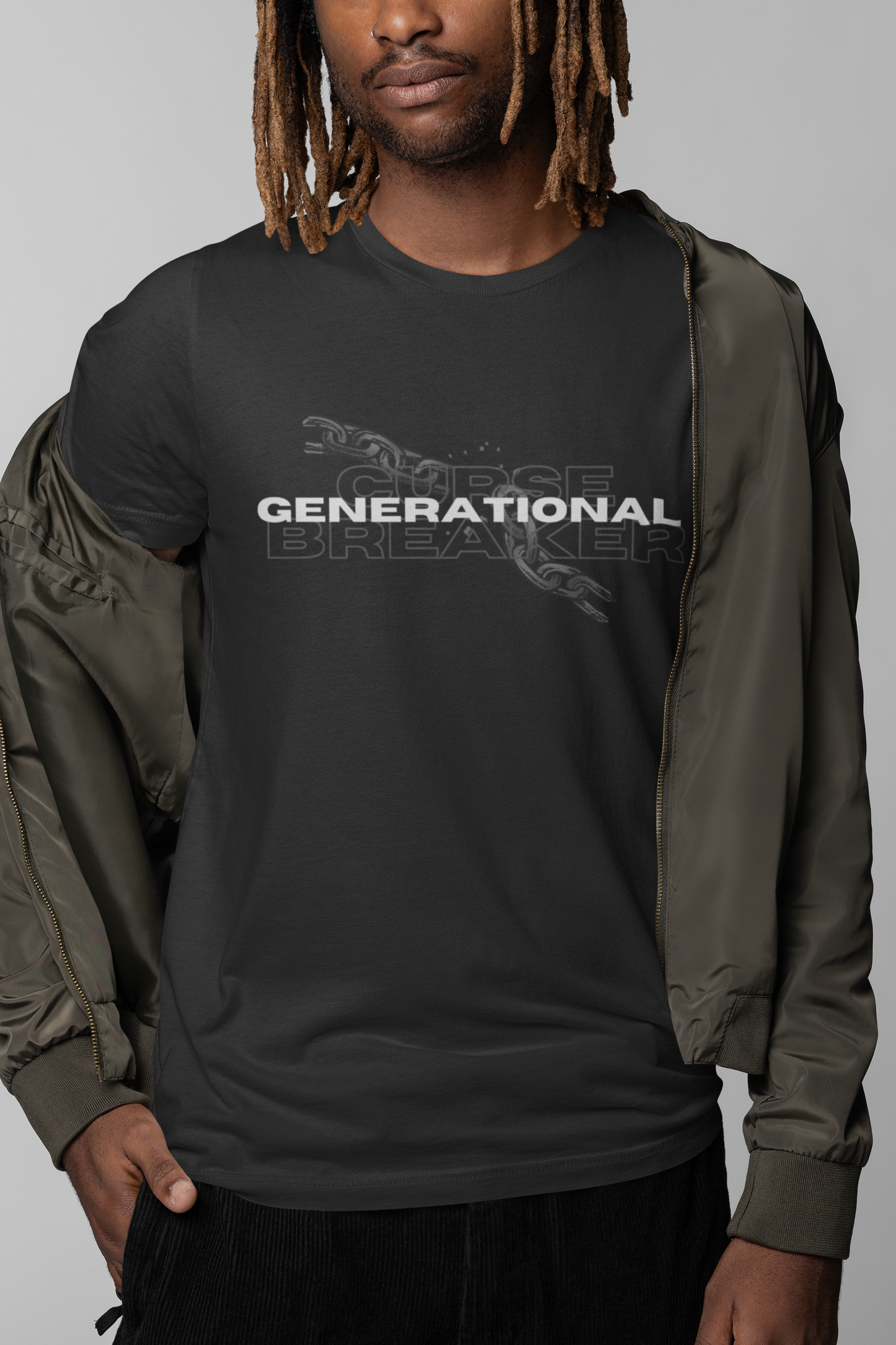 Generational Curse Breaker T-Shirt – Bold Christian Men’s Tee | Break the Chain, Faith-Based Graphic Shirt, Legacy Shifter Apparel