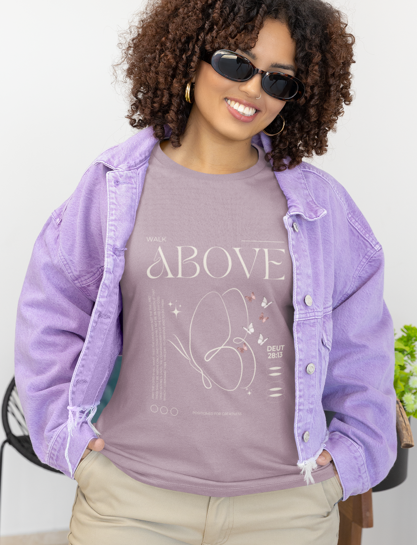 Vintage Inspirational Faith-Inspired Butterfly Design Tee,  Shirt for Women, Christian Gift, Prayer Group Apparel, Ministry Leader Top