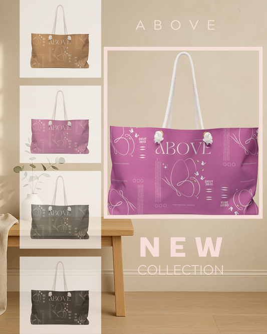 Travel Tote Pink Christian Inspirational Weekend Tote Bag Carryall